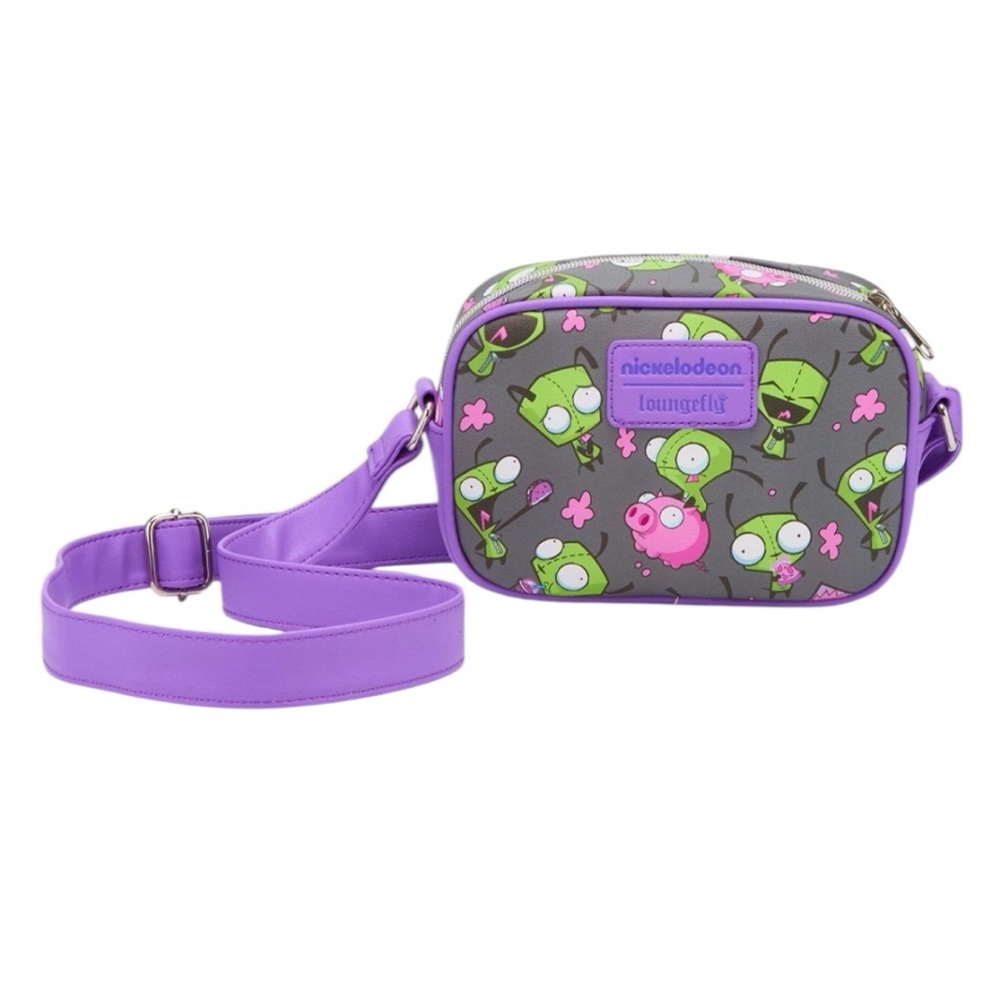 NEW Loungefly Nickelodeon Invader Zim GIR & Pig Crossbody Bag Purse